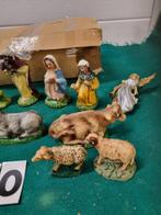 kerststal beelden 13 dlg gips kunststof [b40], Diversen, Kerst, Ophalen of Verzenden