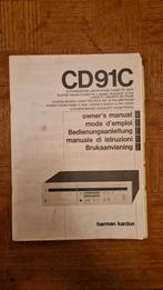 Harman Kardon CD91C - gebruiksaanwijzing / handleiding, Ophalen of Verzenden