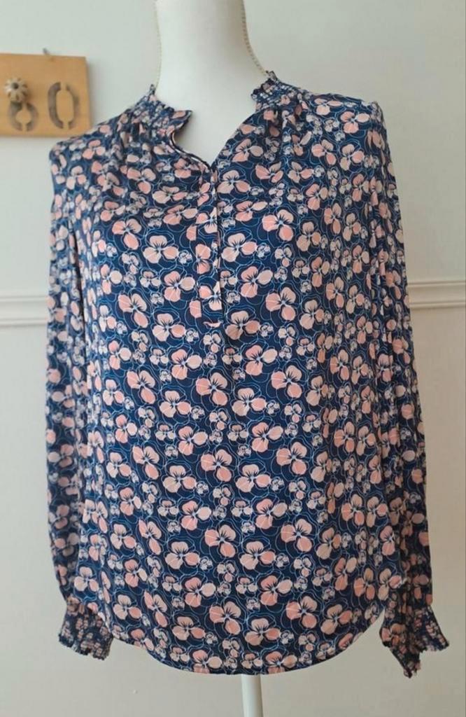 DEA KUDIBAL feestelijke blouse van zijde, Kleding | Dames, Blouses en Tunieken, Zo goed als nieuw, Maat 36 (S), Blauw, Ophalen of Verzenden