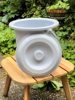 Toiletemmer 30 cm hoog Grijs, Ophalen, Zo goed als nieuw