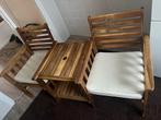 Tuinstoel met tafel., Tuin en Terras, Ophalen, Zo goed als nieuw