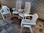 Hartman tuinstoelen wit en witte ronde tafel, Ophalen of Verzenden, Gebruikt, Kunststof