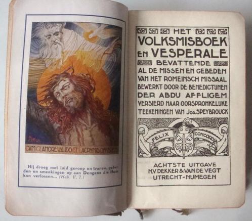 Het Volksmisboek en Vesperale Abdij Affligem, goud op snee (, Antiek en Kunst, Antiek | Boeken en Bijbels, Ophalen of Verzenden