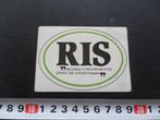sticker RIS ? kenteken bumpersticker elseviers taal/reis*, Verzamelen, Ophalen, Zo goed als nieuw, Bedrijf of Vereniging