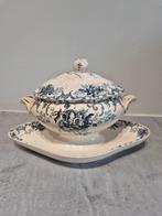 Antieke sauskom met deksel, Antiek en Kunst, Antiek | Servies los, Ophalen of Verzenden