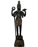 Zuid-Indisch Vishnu Beeld – Brons – 29 cm – 4 Armen, Ophalen of Verzenden, Gebruikt