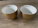 2 Rituals goudkleurige thee mokken, in zeer nette staat!, Huis en Inrichting, Ophalen of Verzenden, Zo goed als nieuw, Overige stijlen