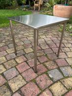 rvs bijzettafel, Huis en Inrichting, Tafels | Bijzettafels, Minder dan 45 cm, Minder dan 55 cm, Metaal of Aluminium, Vierkant