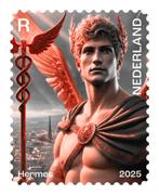 NL crypto zegel Hermes - rood met NFT (met 5 digit), Ophalen, Na 1940, Postfris