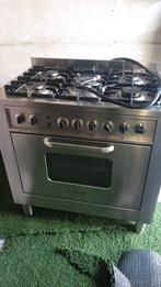 Gasfornuis met oven, Witgoed en Apparatuur, 4 kookzones, Vrijstaand, Gebruikt, 45 tot 60 cm
