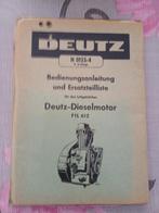 Handleiding en onderdelenboek Deutz Dieselmotor F1L612, Ophalen of Verzenden, Gelezen, Tractor en Landbouw