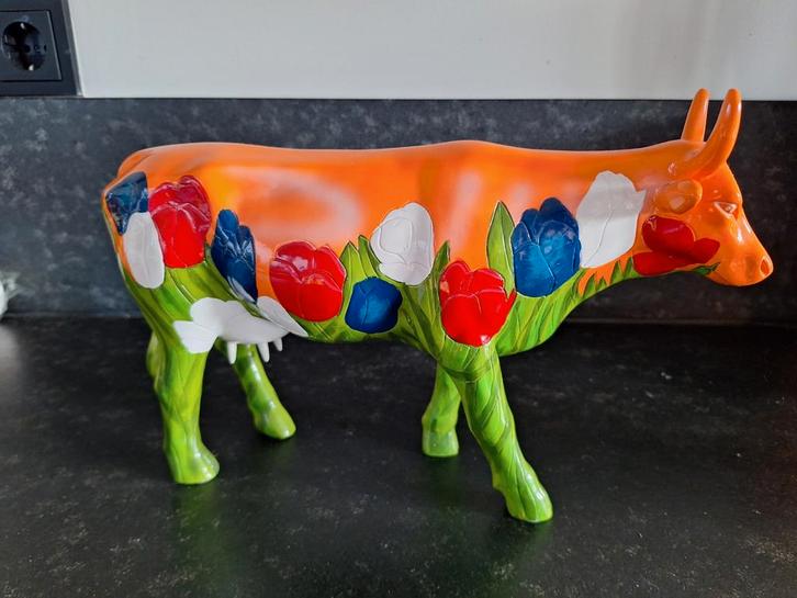 Cowparade Large beeld 2008 Nederlandse tulpen, Antiek en Kunst, Kunst | Designobjecten, Ophalen of Verzenden