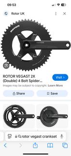 Rotor vegast 2x crankstel 53-39, Ophalen of Verzenden, Zo goed als nieuw, Racefiets, Crankstel of Pedalen