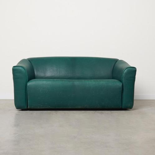 De Sede DS47 bank sofa jaren 60 70 80 leren vintage, Huis en Inrichting, Banken | Bankstellen, Gebruikt, Rechte bank, Tweepersoons