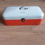 Vintage broodtrommel van Brabantia, rood /lichtgrijze deksel, Antiek en Kunst, Antiek | Emaille, Ophalen of Verzenden