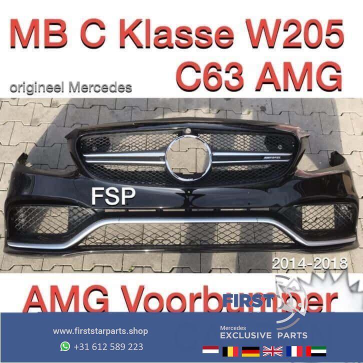 W205 C63 AMG Carbon ! Voorbumper Mercedes C Klasse 2014-2018, Auto-onderdelen, Carrosserie en Plaatwerk, Bumper, Mercedes-Benz