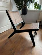 Prachtige stoel/ fauteuil rotan webbing zwart, Huis en Inrichting, Ophalen, Riet of Rotan, Zwart, Zo goed als nieuw