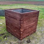 Grote houten olijfboom plantenbak 100x100x100, Olijfboom, Volle zon, Ophalen of Verzenden