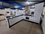 Complete keuken Compleet met APP 120Keukens op voorraad 2820, Huis en Inrichting, Ophalen of Verzenden, Zo goed als nieuw, Hoekkeuken