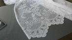PRACHTIGE WITTE VITRAGE MET GROOT BLOEMMOTIEF, Wit, Nieuw, Ophalen of Verzenden, 200 cm of meer