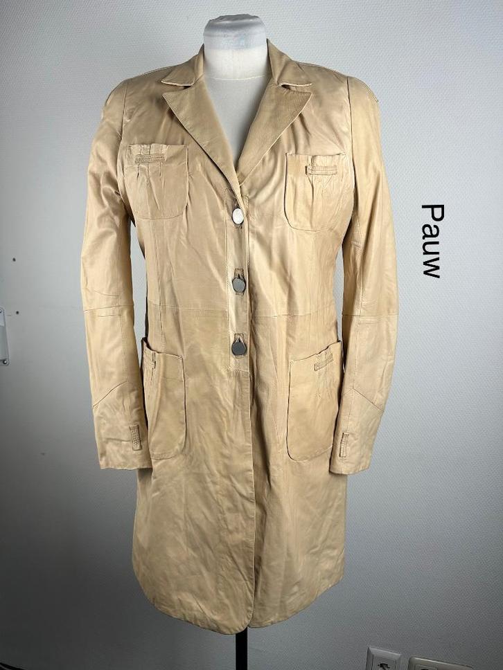Pauw Leren Jas  (mt: 42) 28,4/9203, Kleding | Dames, Jassen | Winter, Zo goed als nieuw, Maat 42/44 (L), Zwart, Ophalen of Verzenden