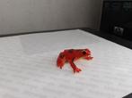Kikker 5, rood zwart, dierfiguur 4 cm, Ophalen of Verzenden, Gebruikt, Reptiel of Amfibie, Beeldje of Figuurtje