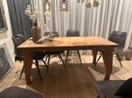 Teakhouten eettafel, Huis en Inrichting, Tafels | Eettafels, Ophalen, Gebruikt, 50 tot 100 cm, Vijf personen of meer