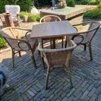 Kunststof rieten tuinset, Tuin en Terras, Ophalen, Gebruikt, Kunststof