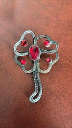 Corsage speld applicatie frans gekocht in Parijs, Ophalen of Verzenden, Gebruikt, Rood, Overige materialen