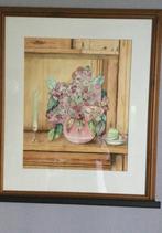 Aquarell in grenen lijst, Antiek en Kunst, Kunst | Schilderijen | Klassiek, Ophalen