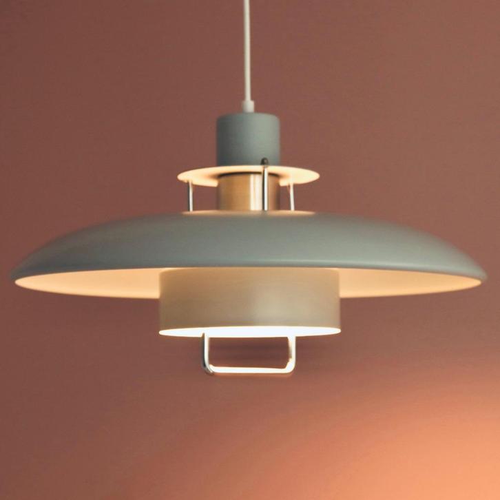 Deens vintage design LAMP grijs Lyskaer Belysning Scandi MCM, Huis en Inrichting, Lampen | Hanglampen, Gebruikt, Minder dan 50 cm