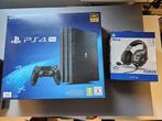 PlayStation 4 Pro 1TB + 2 controllers + headset – €229, Spelcomputers en Games, Met 2 controllers, Ophalen of Verzenden, Zo goed als nieuw