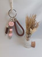 Beadable tassenhanger/sleutelhanger lichtroze-bruin, Ophalen of Verzenden, Nieuw