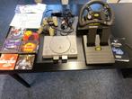 PlayStation 1 met Racing Wheel, Spelcomputers en Games, Met 2 controllers, Gebruikt, Ophalen of Verzenden, Met games