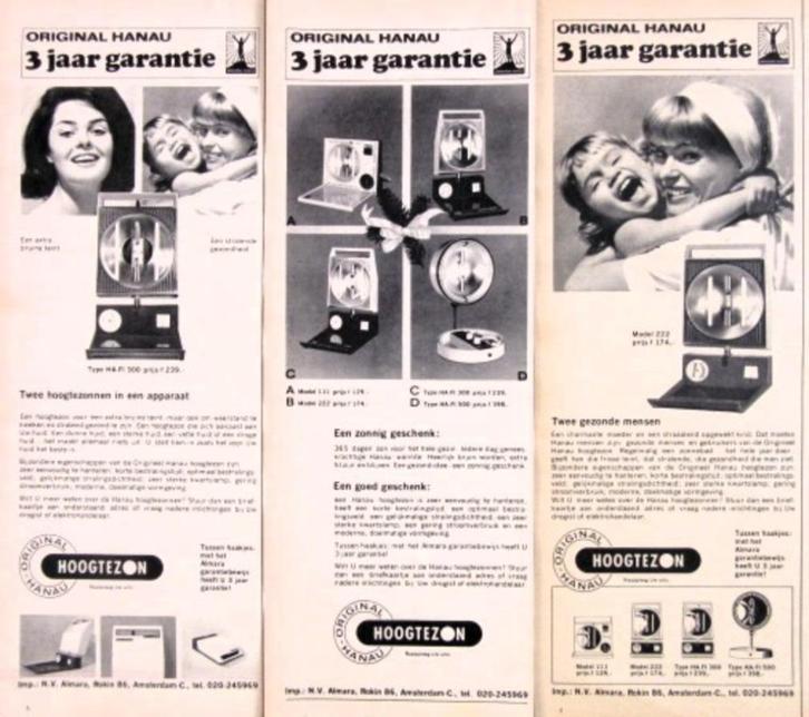 27 vintage advertenties hoogtezon 39-66 Philips Hanau zon, Verzamelen, Merken en Reclamevoorwerpen, Gebruikt, Verzenden