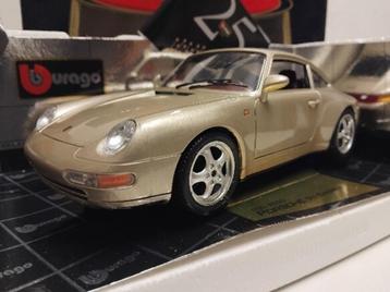 Porsche 911 Carrera champagne beige Bburago metal 1:18 KRD beschikbaar voor biedingen