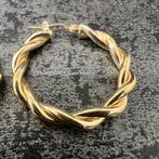 14 karaats gouden oorbellen gevlochten model, Ophalen of Verzenden, Nieuw, Goud