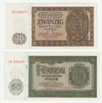 DDR : 20 + 50 Mark 1948 - ( Unc ), Postzegels en Munten, Bankbiljetten | Europa | Niet-Eurobiljetten, Setje, Duitsland, Verzenden