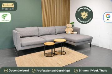 Grijze Kleine Hoekbank Goossens Chaise Longue grijs  beschikbaar voor biedingen