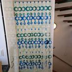 retro gordijn blauwe cirkels, Ophalen of Verzenden, Huis en Inrichting