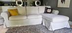 Ikea Ektorp 3 zits bank met chaiselongue kleur beige, Ophalen, Gebruikt