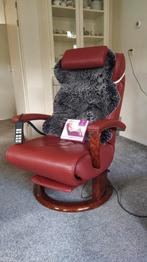 Elektrische relax sta op stoel (4 elektrische functies), Huis en Inrichting, Fauteuils, Ophalen, Gebruikt, Leer, 75 tot 100 cm
