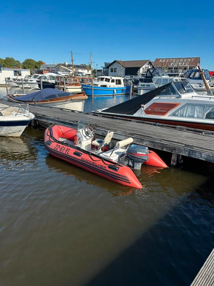 Rubberboot Quicksilver 380 met 25 pk en trailer, Watersport en Boten, Speedboten, Zo goed als nieuw, 3 tot 6 meter, Benzine, Minder dan 70 pk