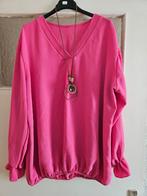 Roze blouse met v hals, Blouse of Tuniek, Ophalen of Verzenden, Zo goed als nieuw, Roze