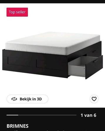IKEA Brimnes bedframe (zonder lattenbodem) - afbeelding 4