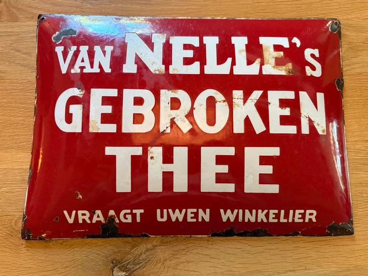 Oud Van Nelle Reclamebord, Antiek en Kunst, Antiek | Emaille, Ophalen