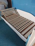 Twee losse eenpersoonsbedden met lattenbodem, Huis en Inrichting, Gebruikt, 90 cm, Eenpersoons, Wit