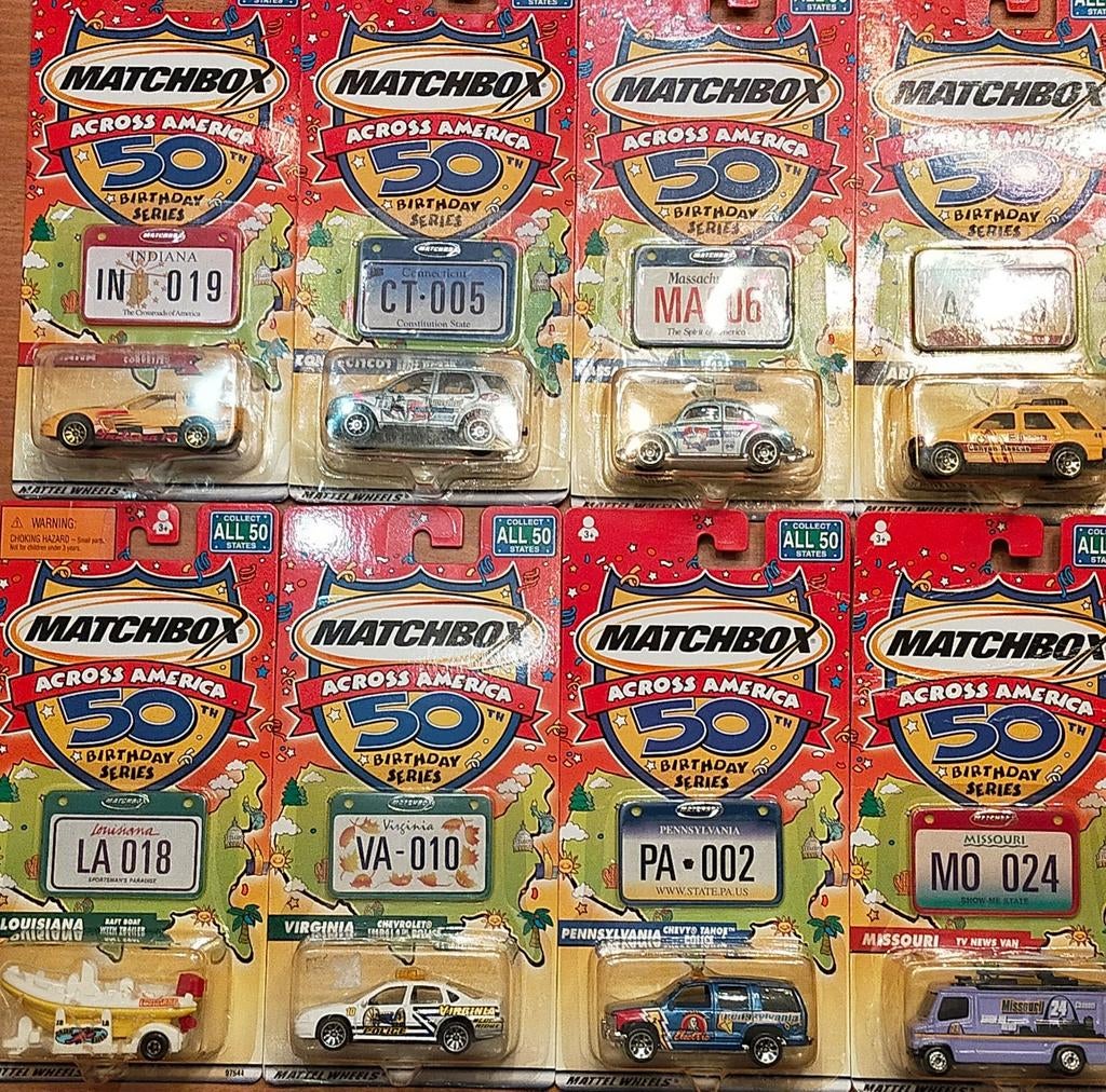 Matchbox 50 States across America modellen., Ophalen of Verzenden, Nieuw, Auto, Matchbox