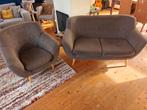 Fauteuil en 2pers bank antraciet, Huis en Inrichting, Ophalen, Gebruikt, 75 tot 100 cm, Stof