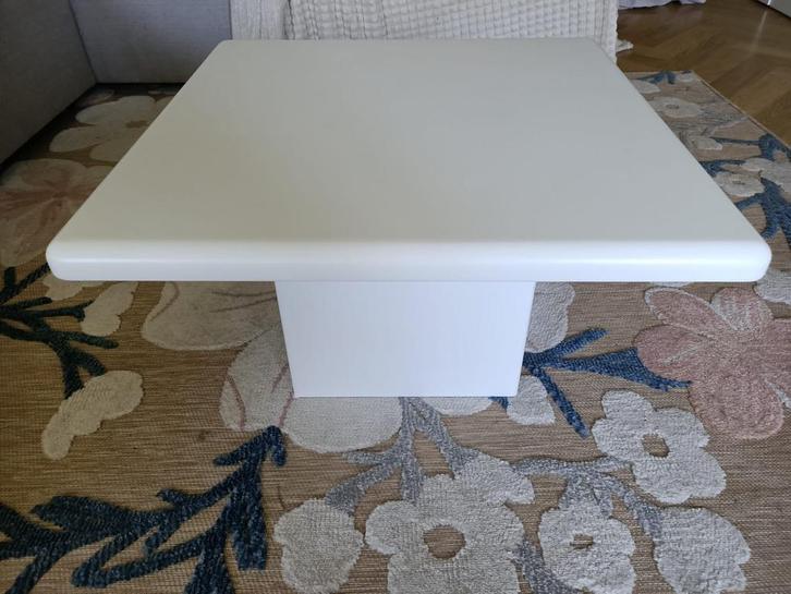 Vintage krasvrije kolom salontafel uit de jaren ‘70, Huis en Inrichting, Tafels | Salontafels, Zo goed als nieuw, Minder dan 50 cm